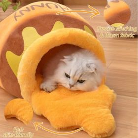 Honey Pot Cat Cave Bed For Indoor Cats - Machine Washable Removable Cushion, Cozy Pet Nest With Thick Sponge, Christmas Gift For Cat Lovers, Small Bre